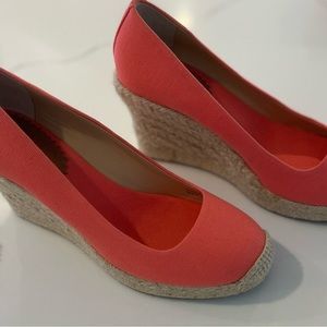 J. Crew Canvas espadrille wedges 6.5 NWOT